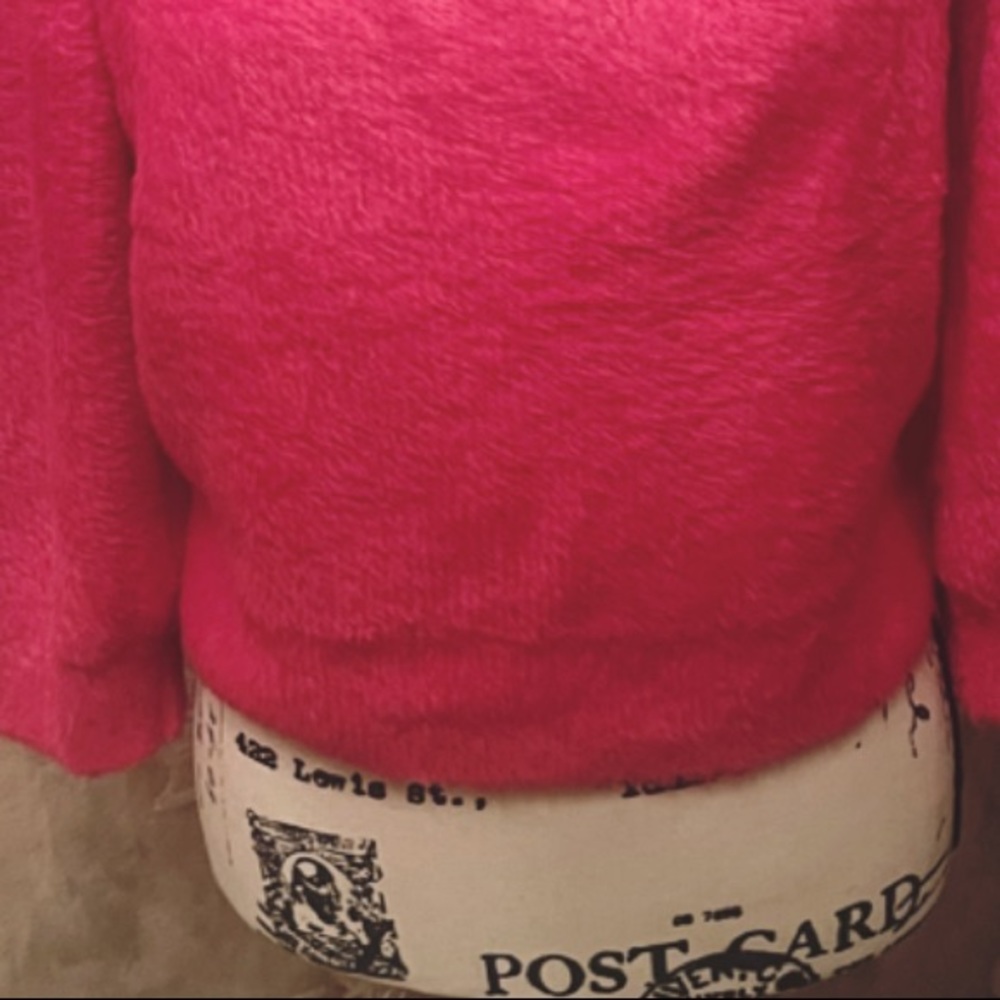 FREE PEOPLE MEDIUM MOONBEAM PINK PUFFED SLEEVE SWEATER MEDIUM - Picture 7 of 9